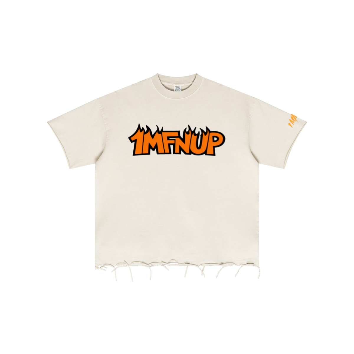 310GSM Unisex Washed 100% Cotton T-Shirt Vintage Beige
