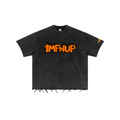 310GSM Unisex Washed 100% Cotton T-Shirt Vintage Black