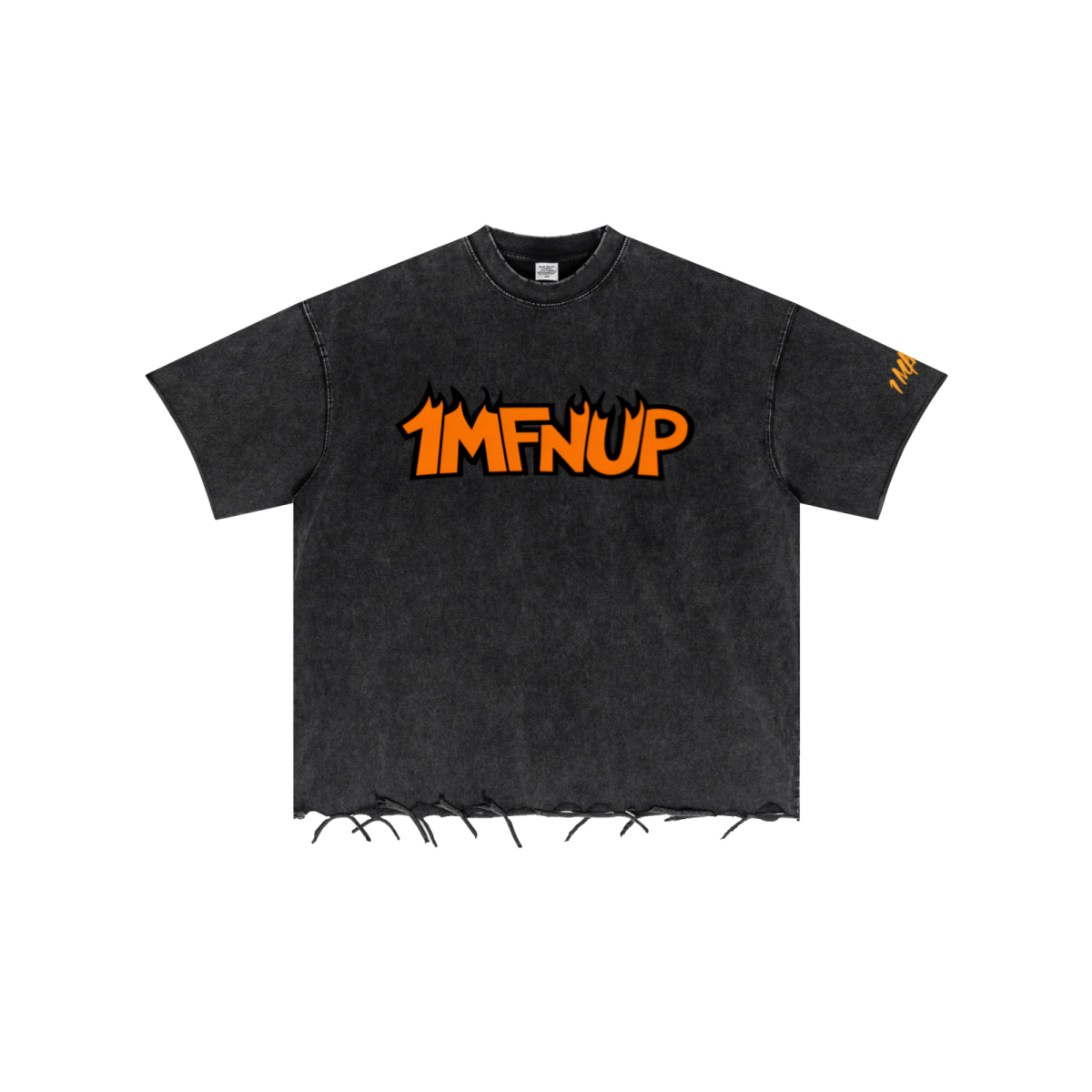 310GSM Unisex Washed 100% Cotton T-Shirt Vintage Black