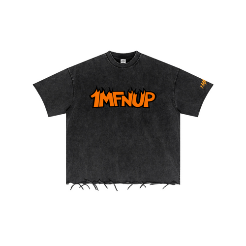 310GSM Unisex Washed 100% Cotton T-Shirt Vintage Black