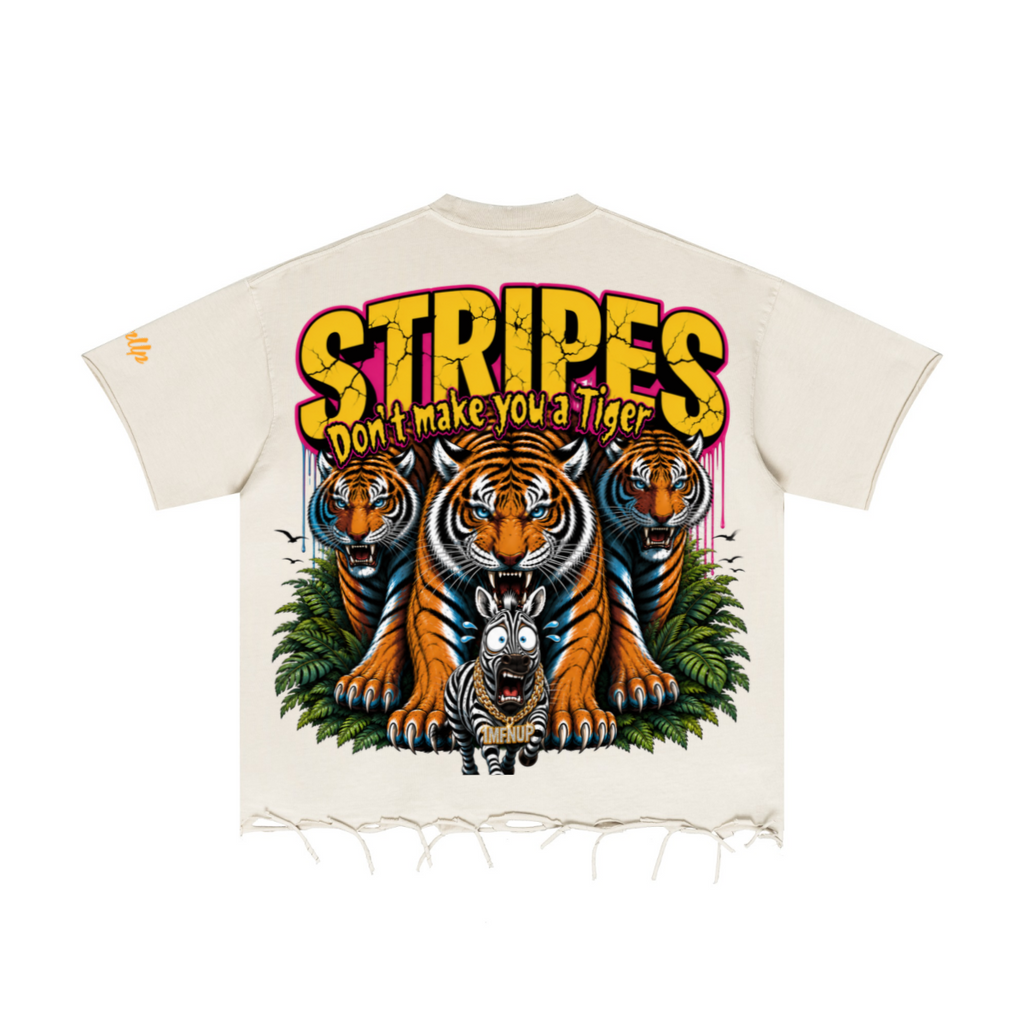 310GSM Unisex Washed 100% Cotton T-Shirt Vintage Beige