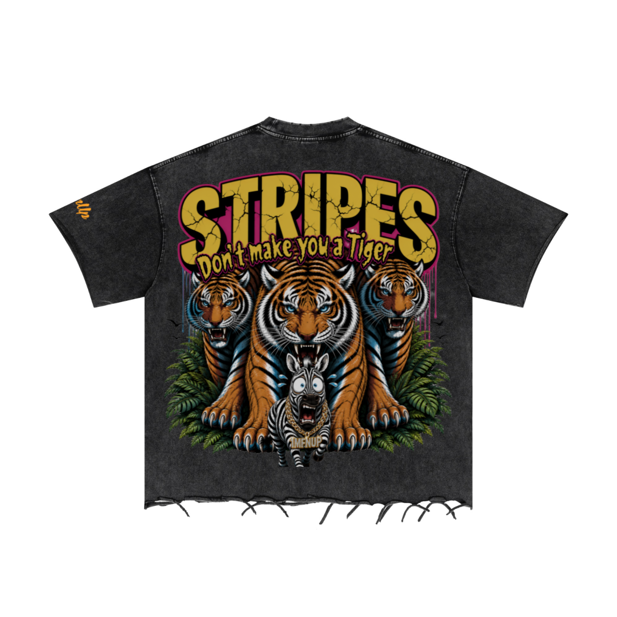 310GSM Unisex Washed 100% Cotton T-Shirt Vintage Black