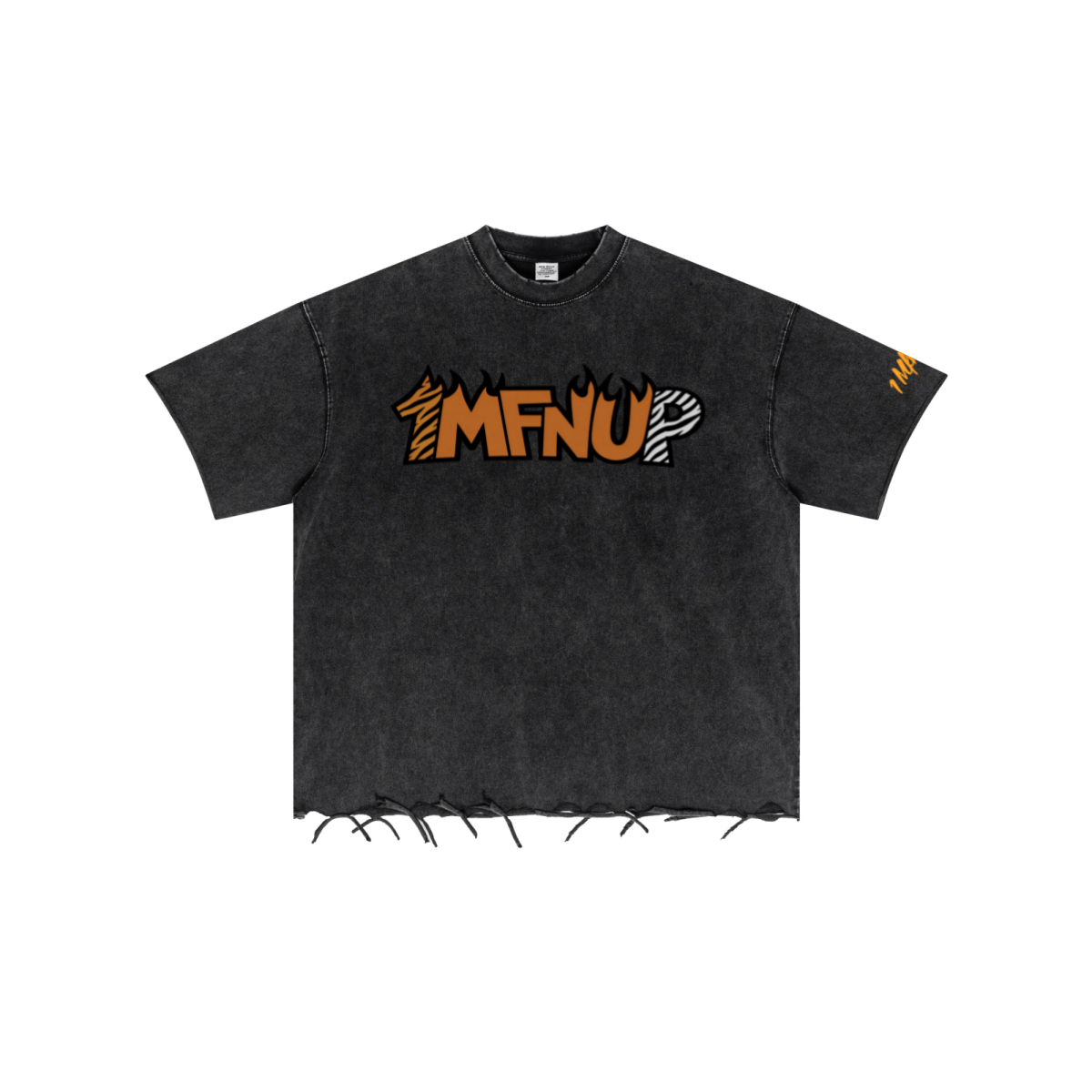 310GSM Unisex Washed 100% Cotton T-Shirt Vintage Black