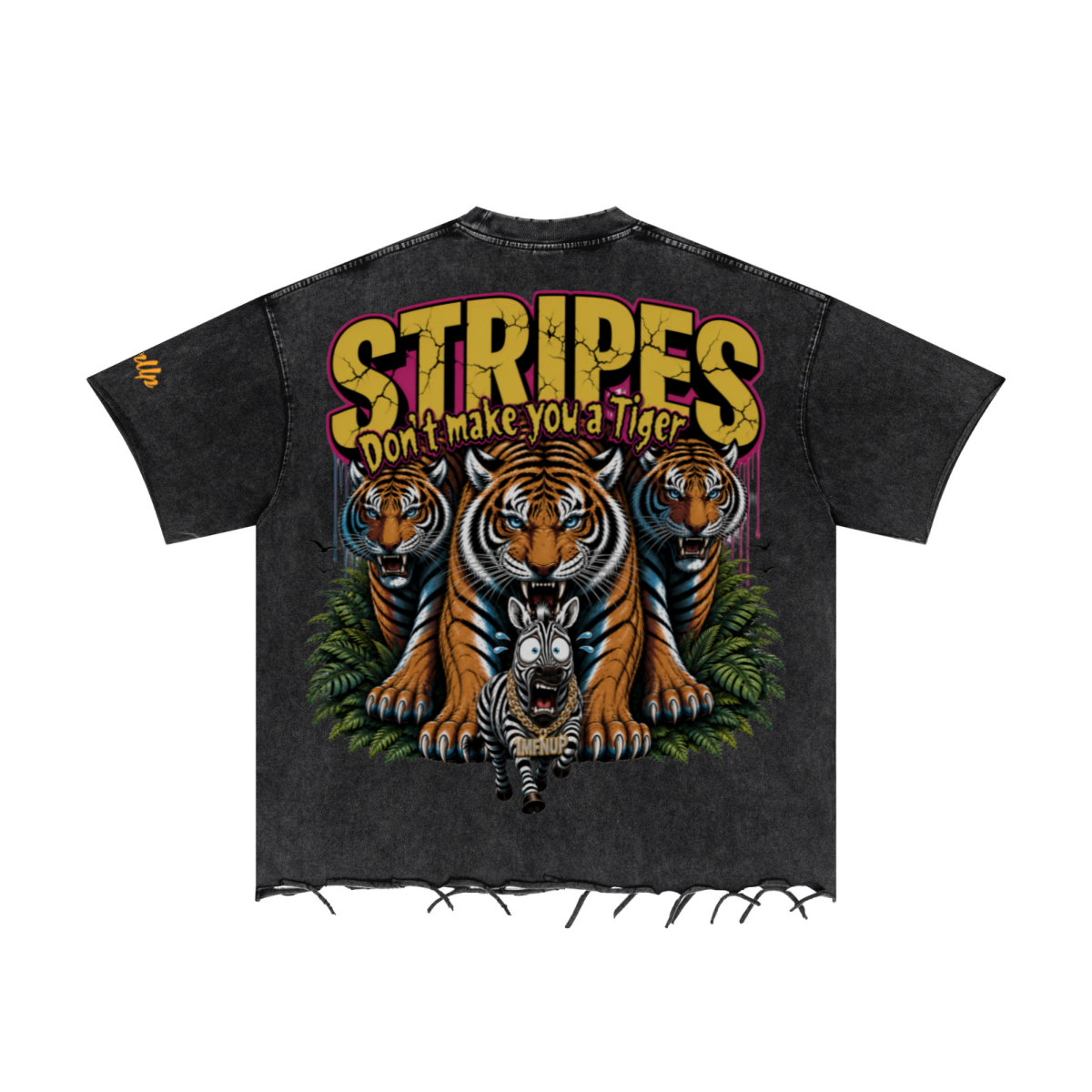 310GSM Unisex Washed 100% Cotton T-Shirt Vintage Black